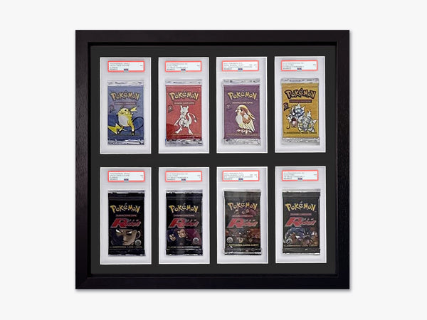 8 Graded Booster Pack Display Frame | Black, 23x35mm – Ridanco Displays