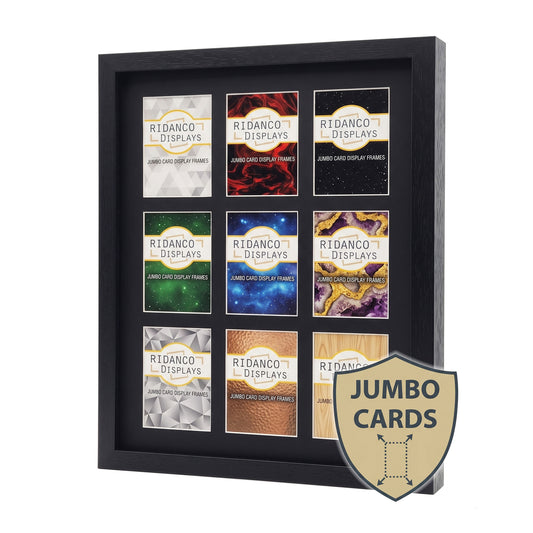 9 Jumbo (Oversize Cards) Display Frame | Black 30x20mm