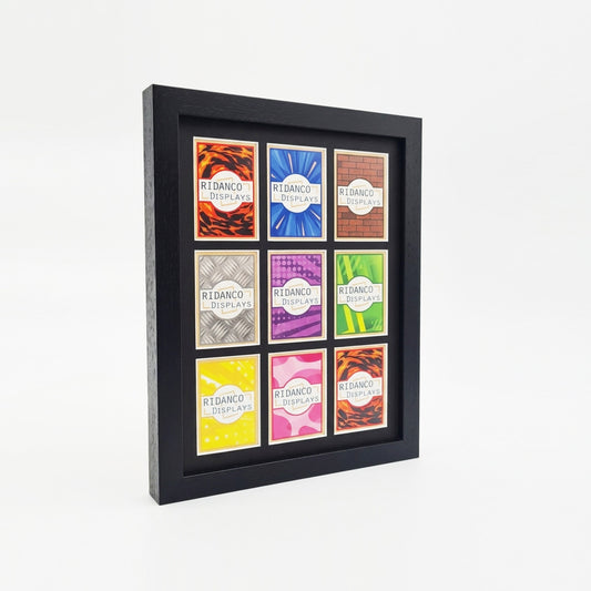 9 Raw Trading Card Display Frame | Black, 22x22mm | Ridanco Core