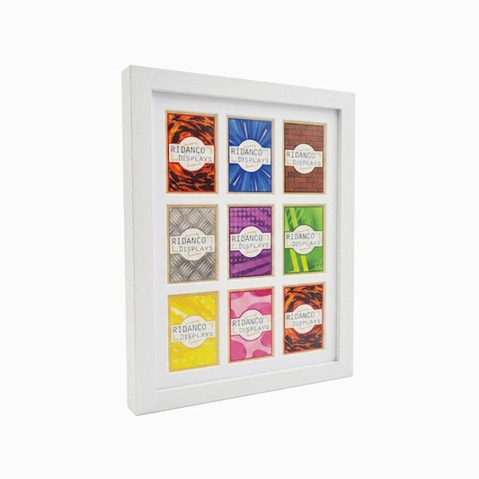 9 Raw Trading Card Display Frame | White, 22x22mm | Ridanco Core