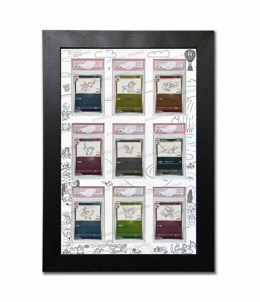 Yu Nagaba Pokemon Hand-drawn Illustration (Print) 9 Slab Frame