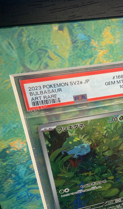 Grass Starter Pokemon 151 Evo Line Print 3 Slab Frame