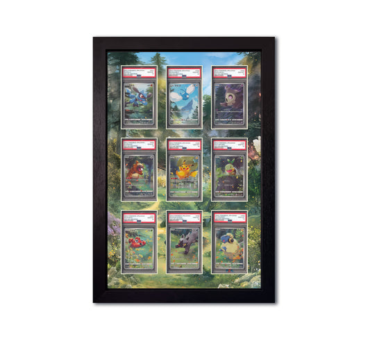 Pokemon VStar Universe (Crown Zenith) God Pack Print 9 Slab Frame | Black 39x29mm