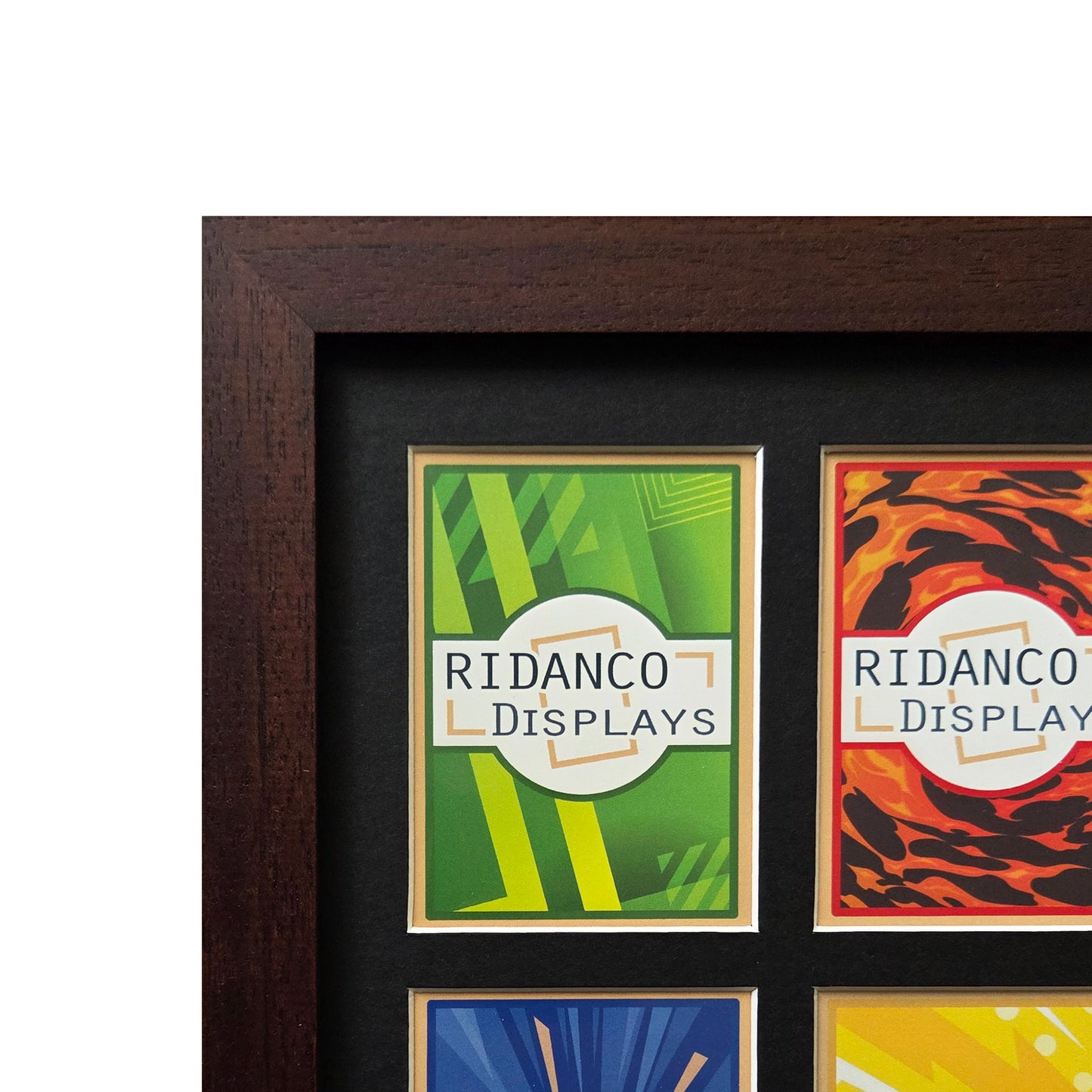 9 Raw Trading Card Display Frame | Dark Wood, 22x22mm
