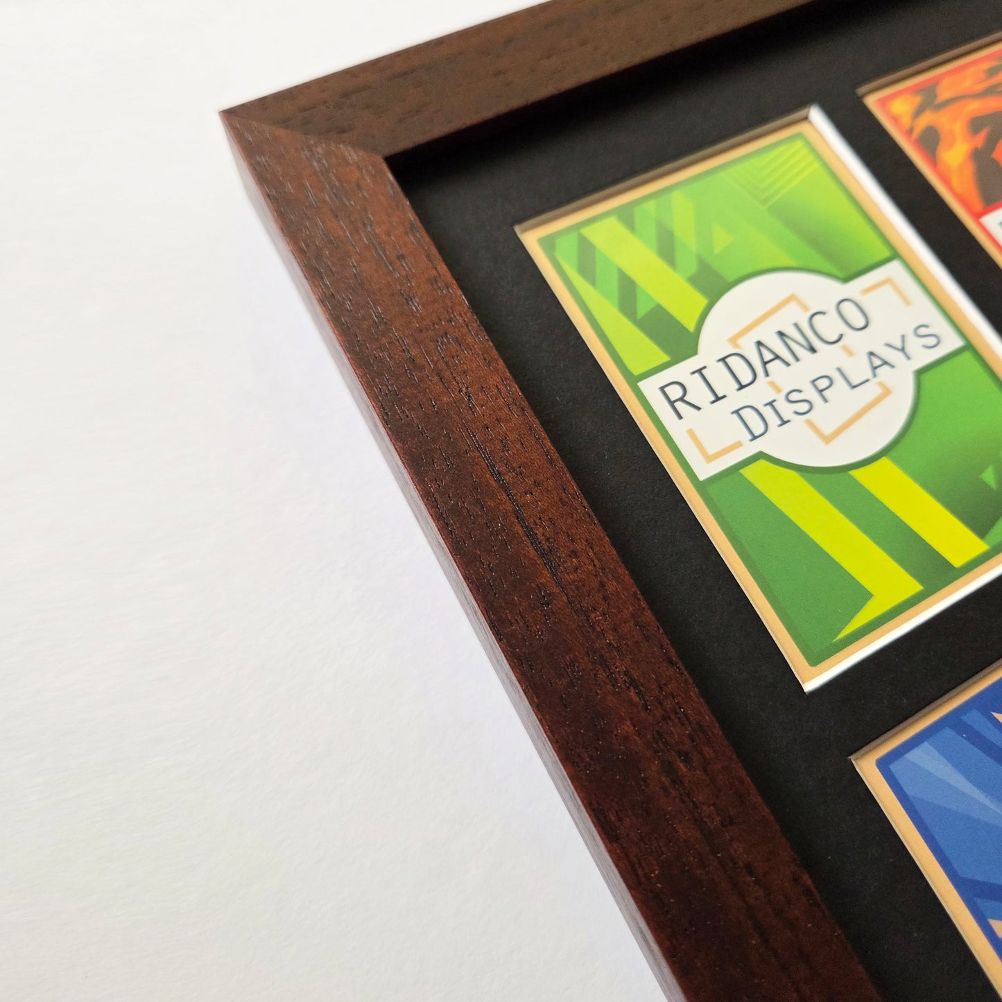 9 Raw Trading Card Display Frame | Dark Wood, 22x22mm