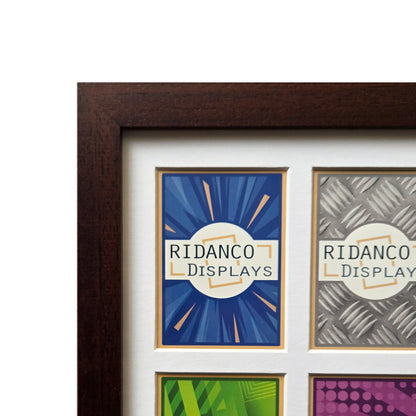 9 Raw Trading Card Display Frame | Dark Wood, 22x22mm