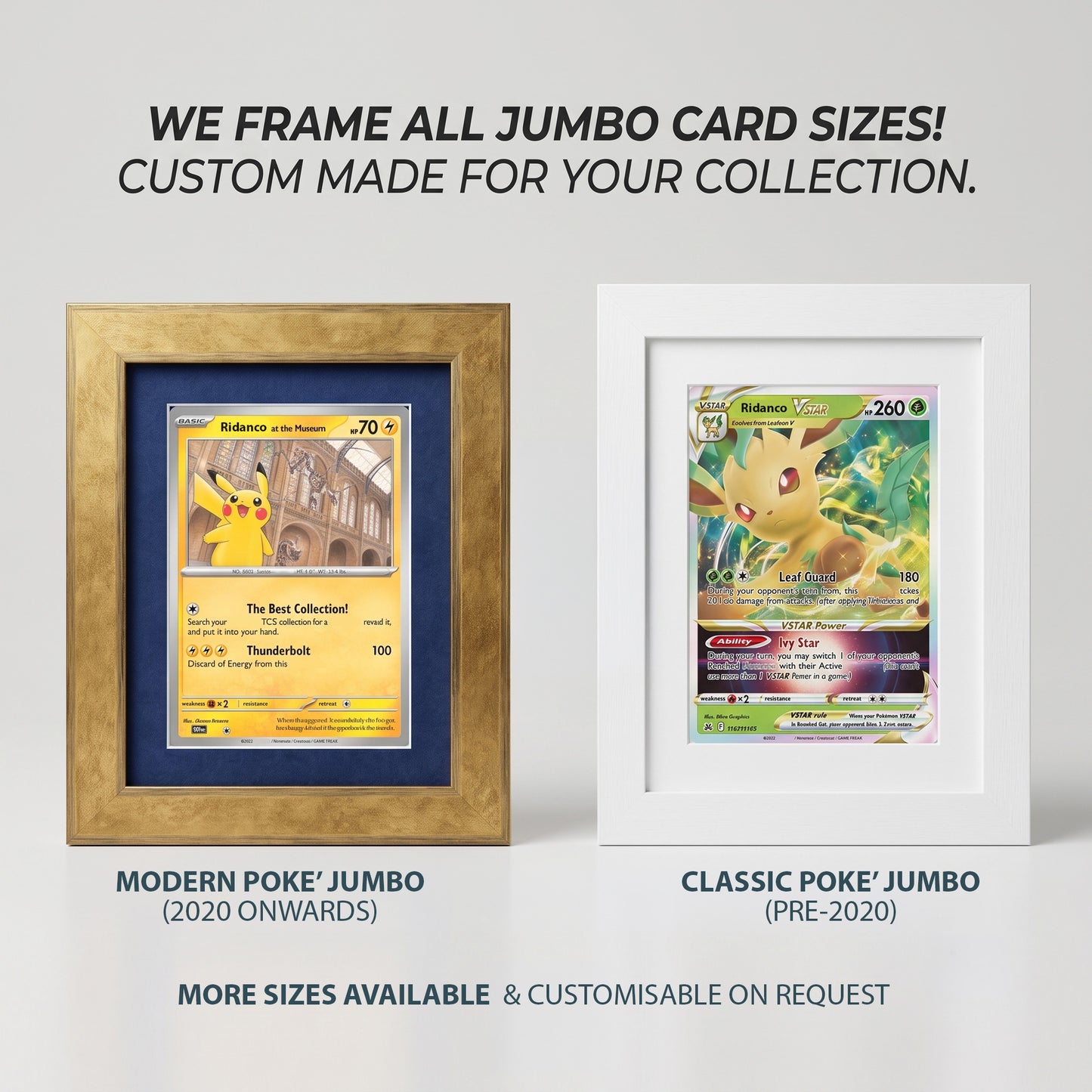 3 Jumbo (Oversize Cards) Display Frame | Black 30x20mm
