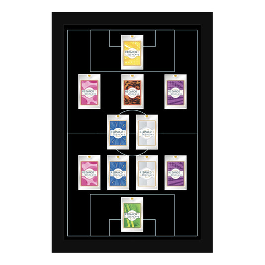 11 (4-2-3-1) Magnetic (One-Touch) Cases Football Formation Frame | Inscribed | Black