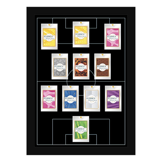11 (4-3-3) Magnetic (One-Touch) Cases Football Formation Frame | Inscribed | Black