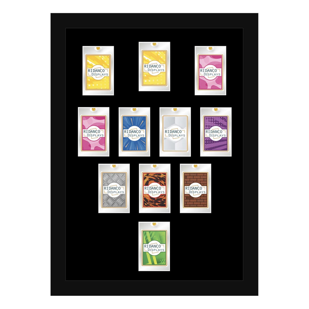 11 (3-4-3) Magnetic (One-Touch) Cases Football Formation Frame | Plain | Black