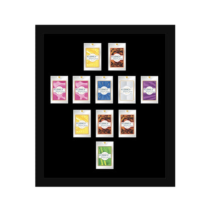 11 (3-5-2) Magnetic (One-Touch) Cases Football Formation Frame | Plain | Black