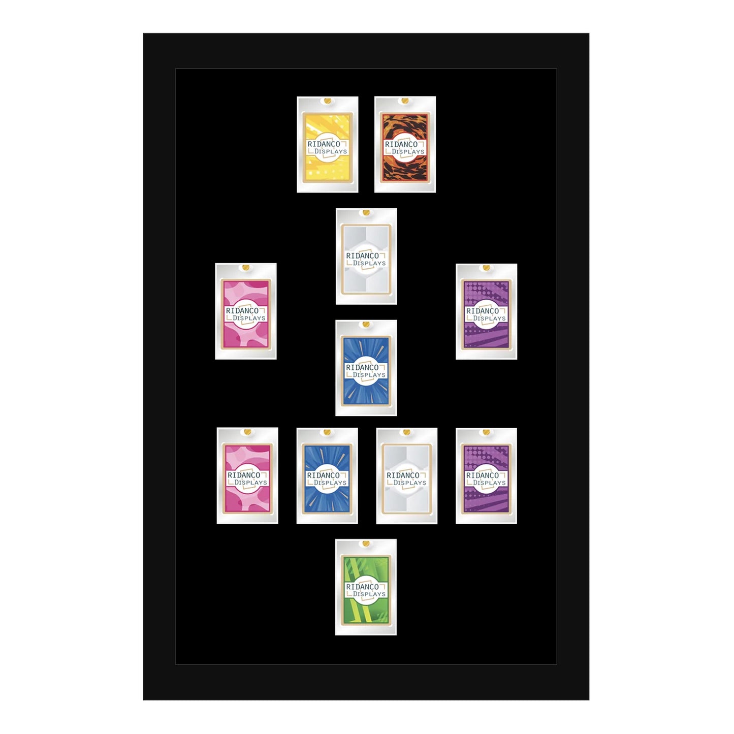 11 (4-1-2-1-2) Magnetic (One-Touch) Cases Football Formation Frame | Plain | Black