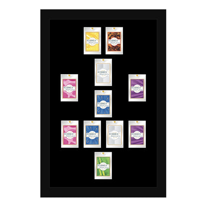 11 (4-1-2-1-2) Magnetic (One-Touch) Cases Football Formation Frame | Plain | Black
