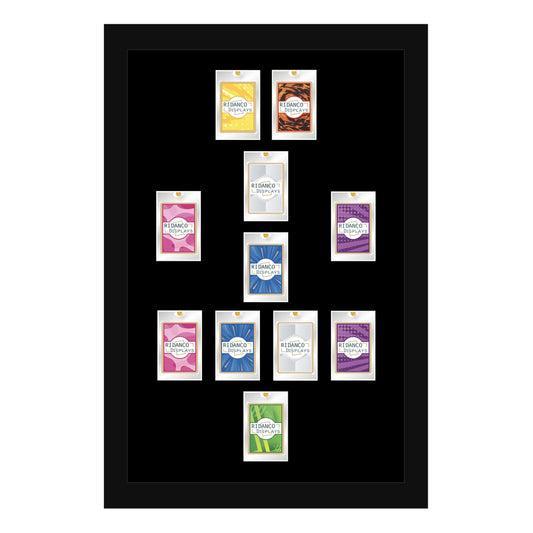 11 (4-1-2-1-2) Magnetic (One-Touch) Cases Football Formation Frame | Plain | Black
