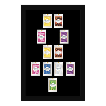 11 (4-2-2-2) Magnetic (One-Touch) Cases Football Formation Frame | Plain | Black