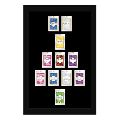 11 (4-3-1-2) Magnetic (One-Touch) Cases Football Formation Frame | Plain | Black