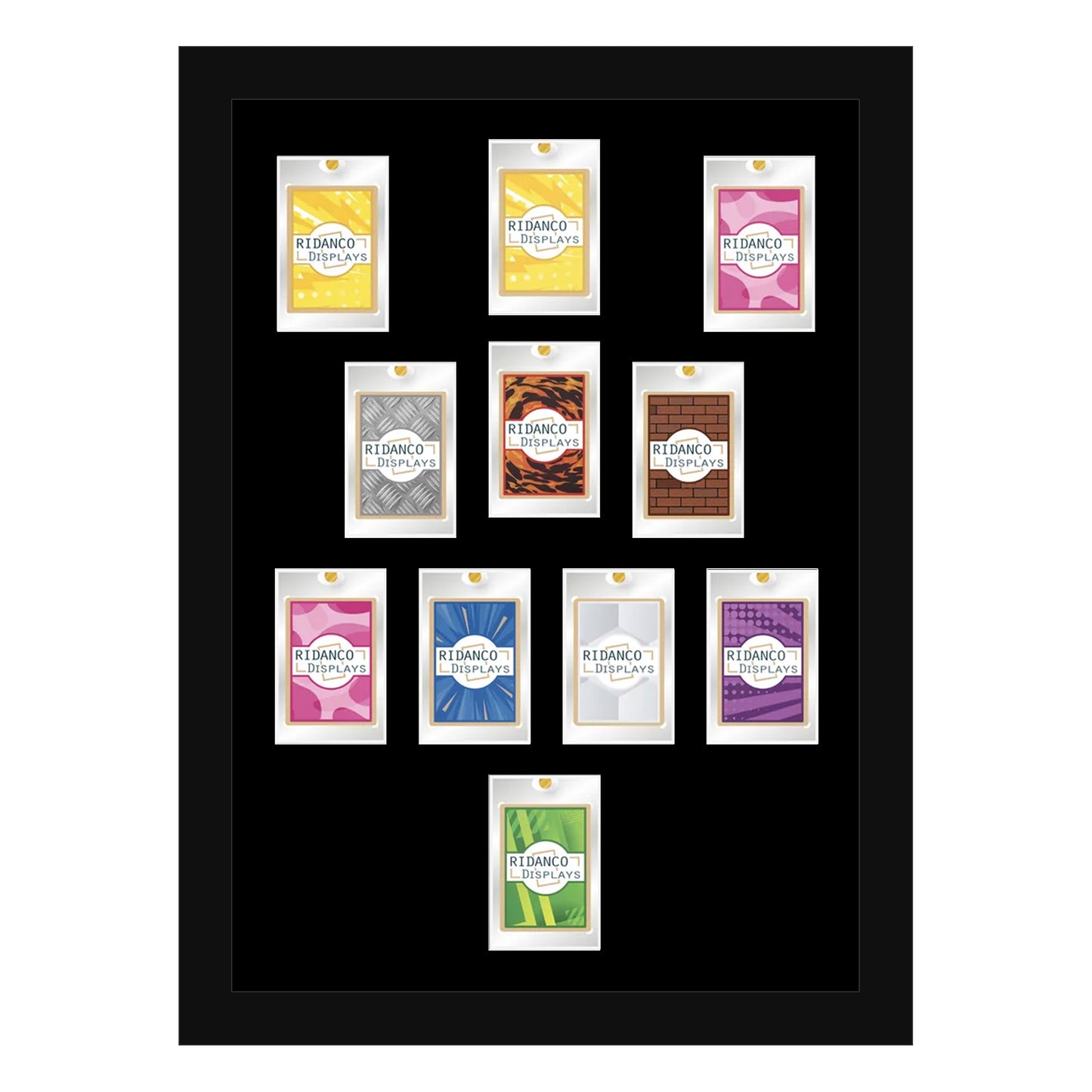 11 (4-3-3 CAM) Magnetic (One-Touch) Cases Football Formation Frame | Plain | Black