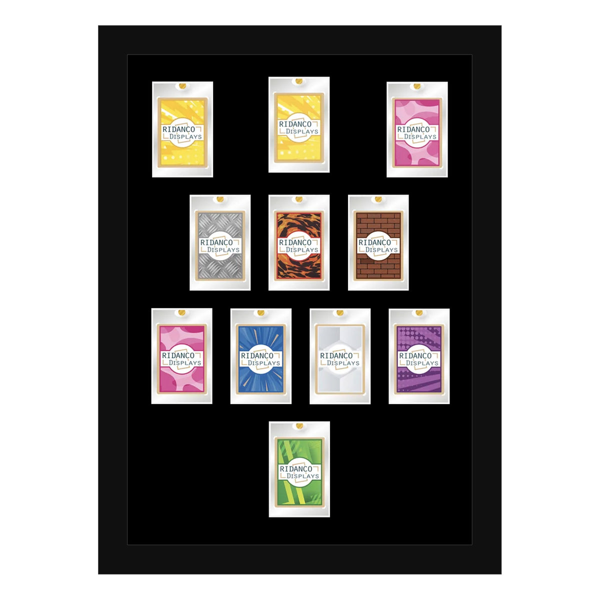 11 (4-3-3 simple) Magnetic (One-Touch) Cases Football Formation Frame | Plain | Black