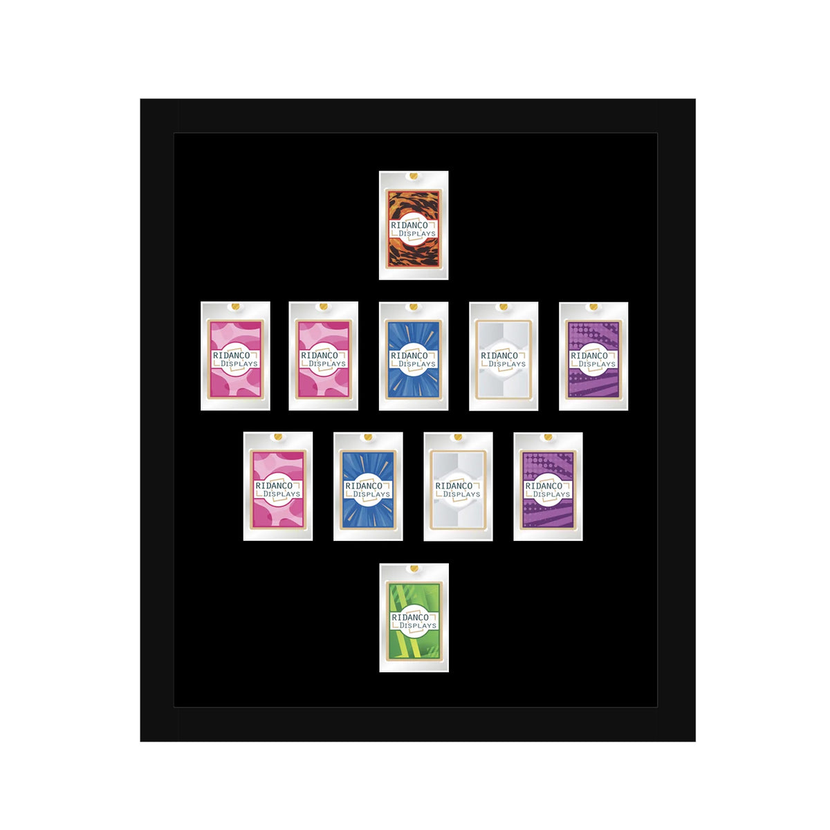 11 (4-5-1) Magnetic (One-Touch) Cases Football Formation Frame | Plain | Black