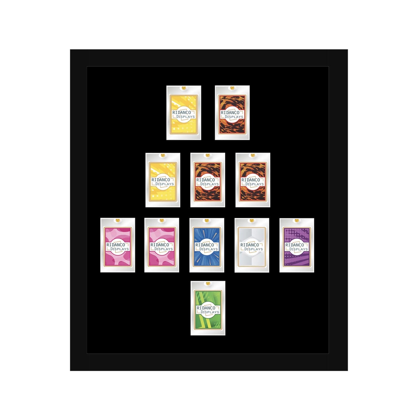 11 (5-3-2) Magnetic (One-Touch) Cases Football Formation Frame | Plain | Black