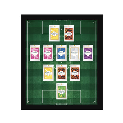 11 (3-5-2) Magnetic (One-Touch) Cases Football Formation Frame | Printed | Black