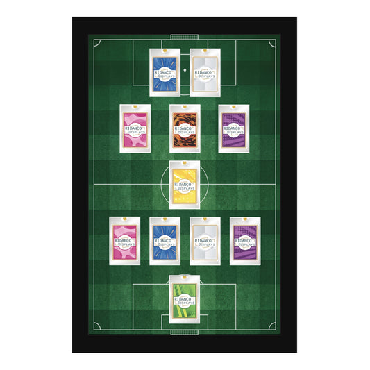 11 (4-1-3-2) Magnetic (One-Touch) Cases Football Formation Frame | Printed | Black