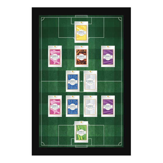 11 (4-2-3-1) Magnetic (One-Touch) Cases Football Formation Frame | Printed | Black