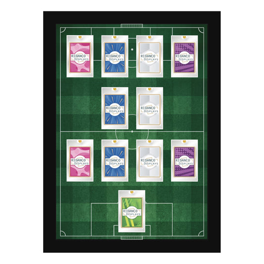 11 (4-2-4) Magnetic (One-Touch) Cases Football Formation Frame | Printed | Black