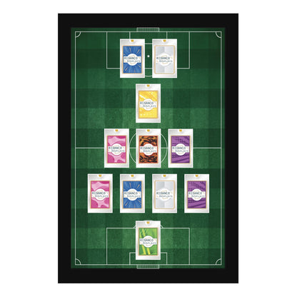11 (4-3-1-2) Magnetic (One-Touch) Cases Football Formation Frame | Printed | Black