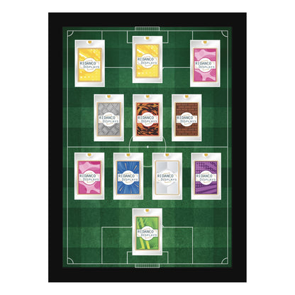 11 (4-3-3) Magnetic (One-Touch) Cases Football Formation Frame | Printed | Black