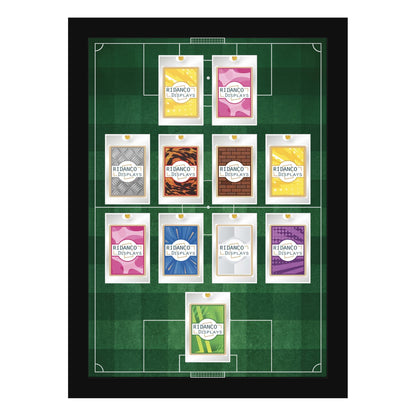 11 (4-4-2) Magnetic (One-Touch) Cases Football Formation Frame | Printed | Black