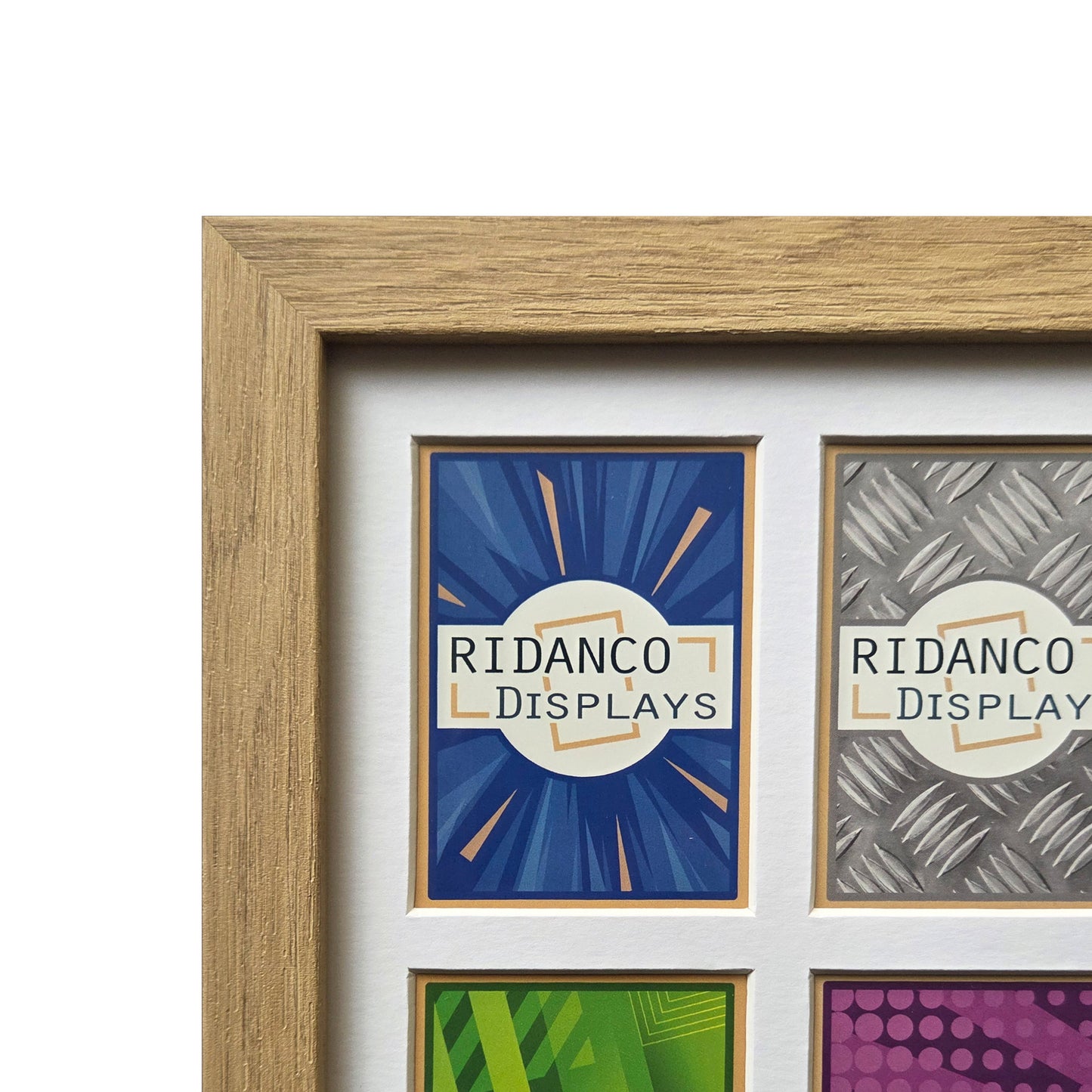 9 Raw Trading Card Display Frame | Oak, 22x22mm