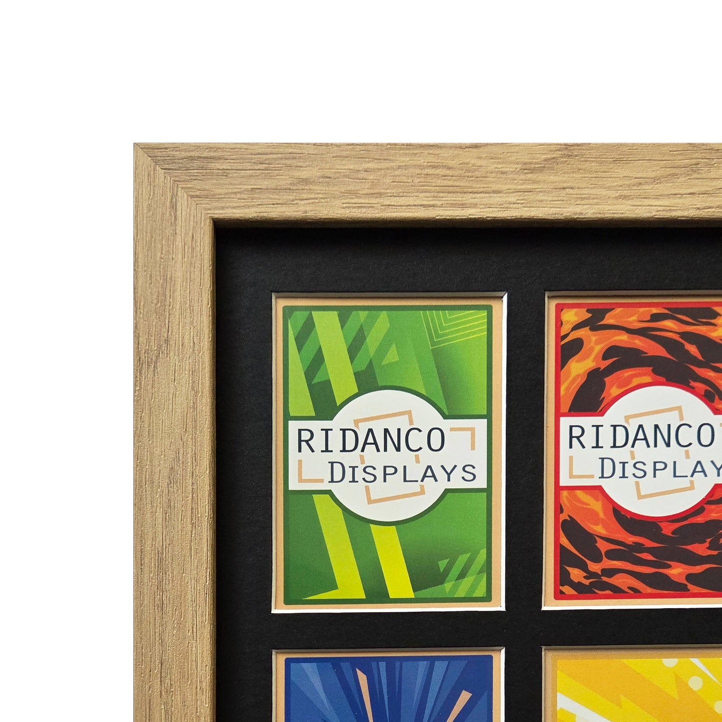 9 Raw Trading Card Display Frame | Oak, 22x22mm