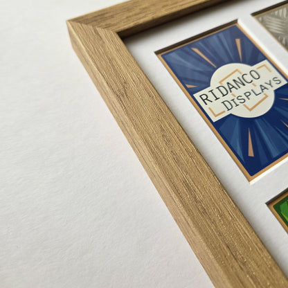 9 Raw Trading Card Display Frame | Oak, 22x22mm