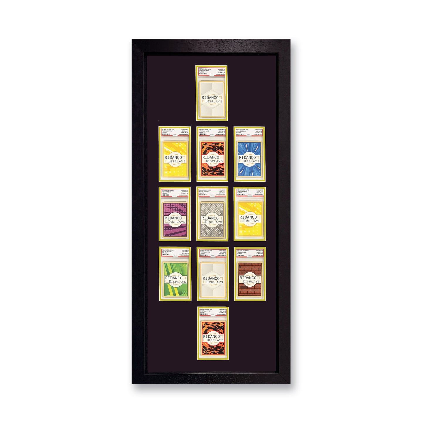 Custom 11 Graded Card Slab Frame | Black, 39x29mm with gold glitter layer