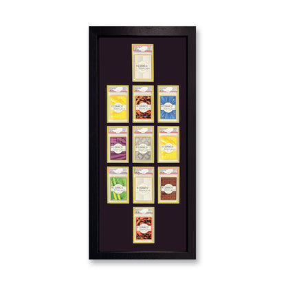Custom 11 Graded Card Slab Frame | Black, 39x29mm with gold glitter layer