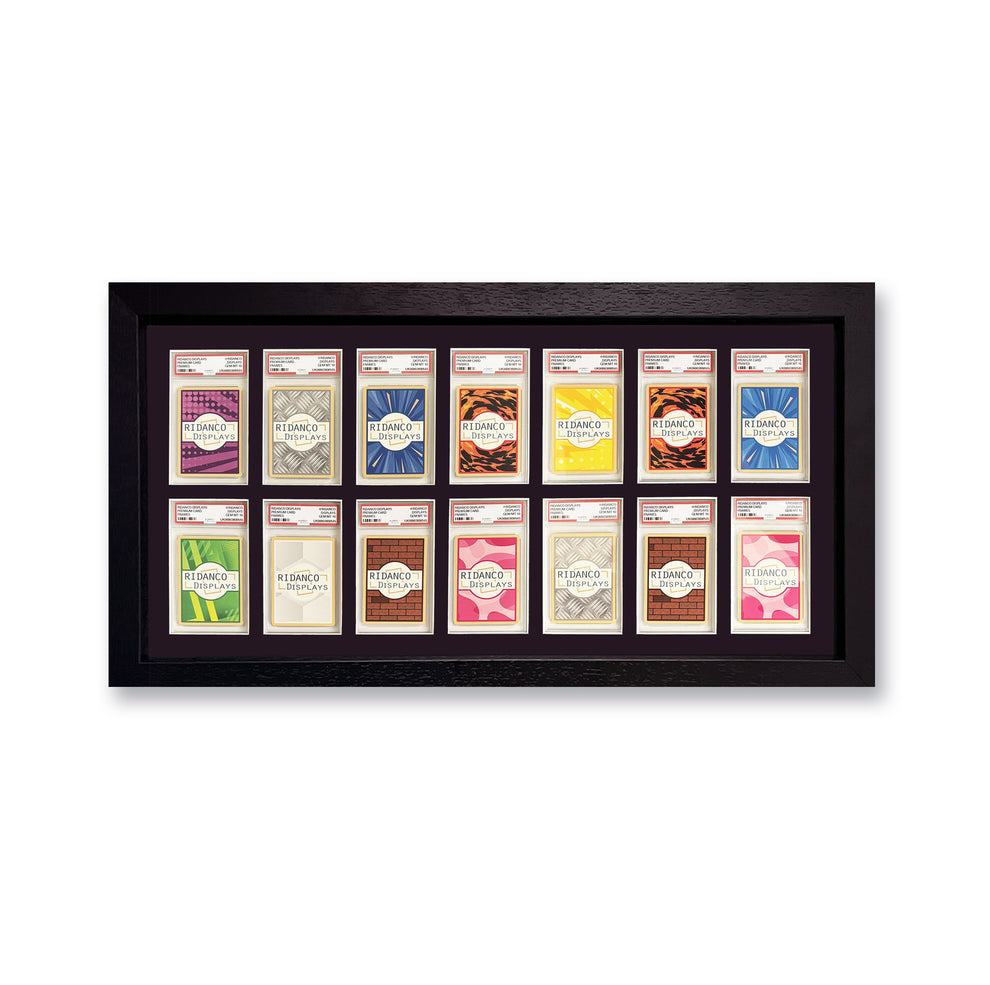 14 (2x7) Graded Card Slab Frame | Black, 39x29mm – Ridanco Displays