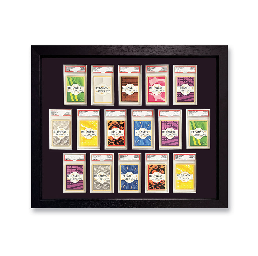 16 (5+6+5) Graded Card Slab Frame | Black, 39x29mm – Ridanco Displays