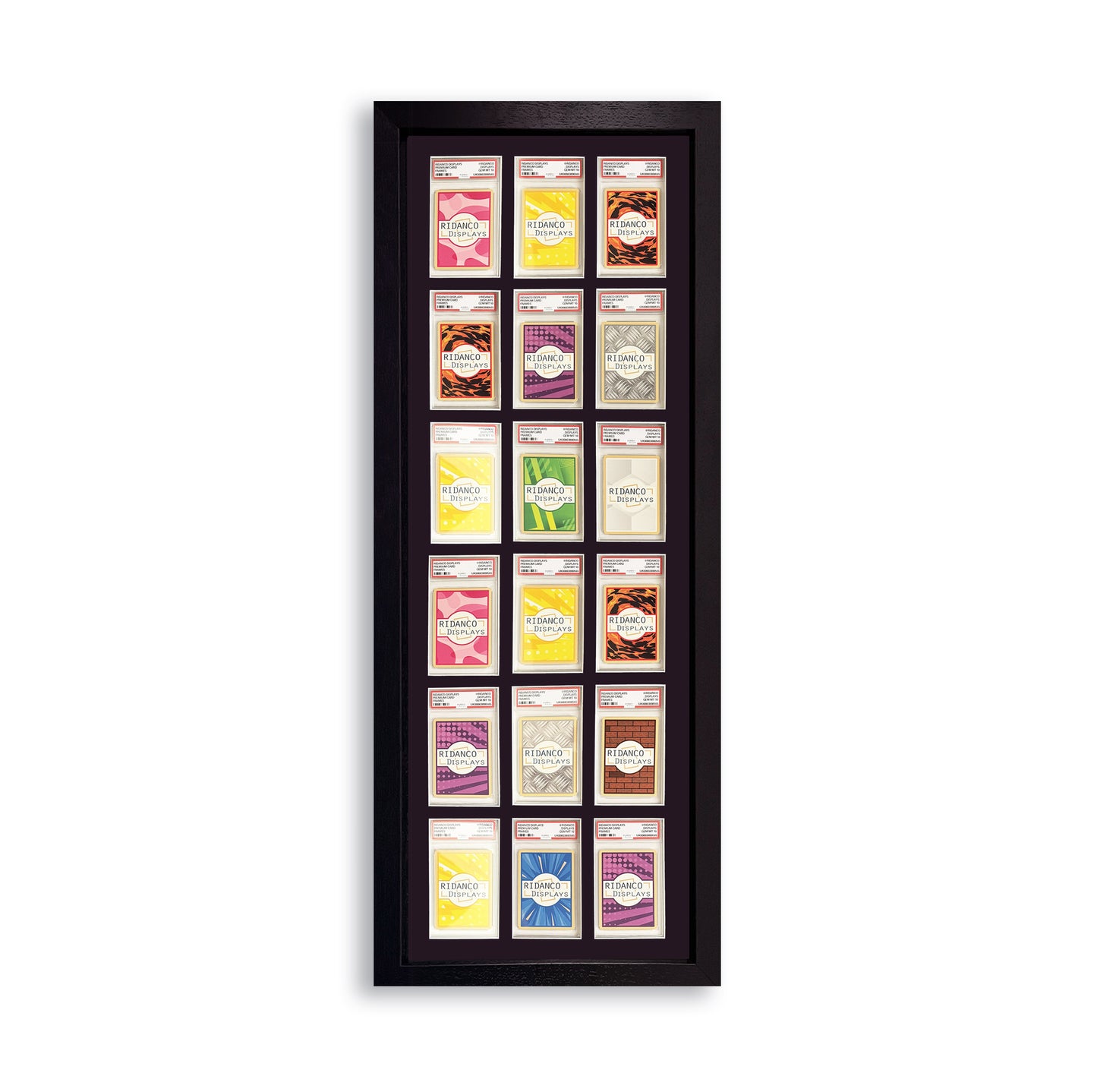 18 (6x3) Graded Card Slab Frame | Black, 39x29mm