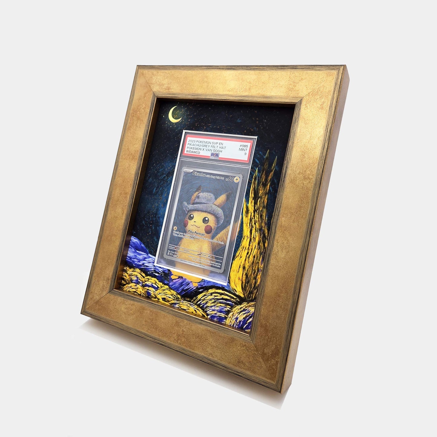Pikachu Felt Hat Print (Design B) 1 Graded Card Slab Frame | 33x30mm 'Showpiece'