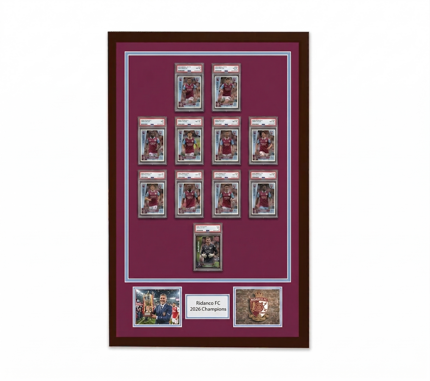 Custom quote 'Entirely Bespoke Mag Cards or Graded Cards Football Display frame'