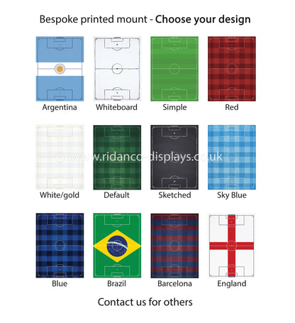 11 (4-3-3) Football Pitch Raw Card Display Frame | Print | 22x22mm