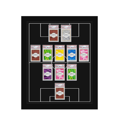 11 (3-5-2) Graded Card Football Pitch Slab Frame | Inscribed