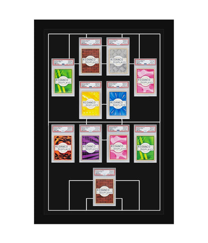 11 (4-2-2-2) Graded Card Football Pitch Slab Frame | Inscribed
