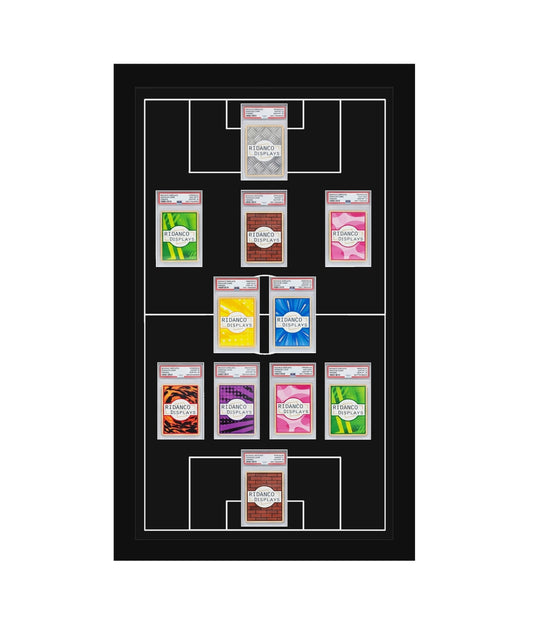 11 (4-2-3-1) Graded Card Football Pitch Slab Frame | Inscribed