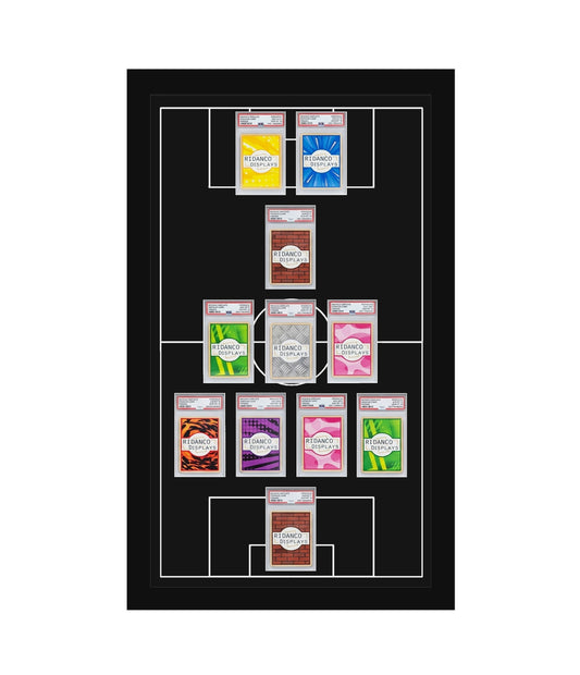 11 (4-3-1-2) Graded Card Football Pitch Slab Frame | Inscribed