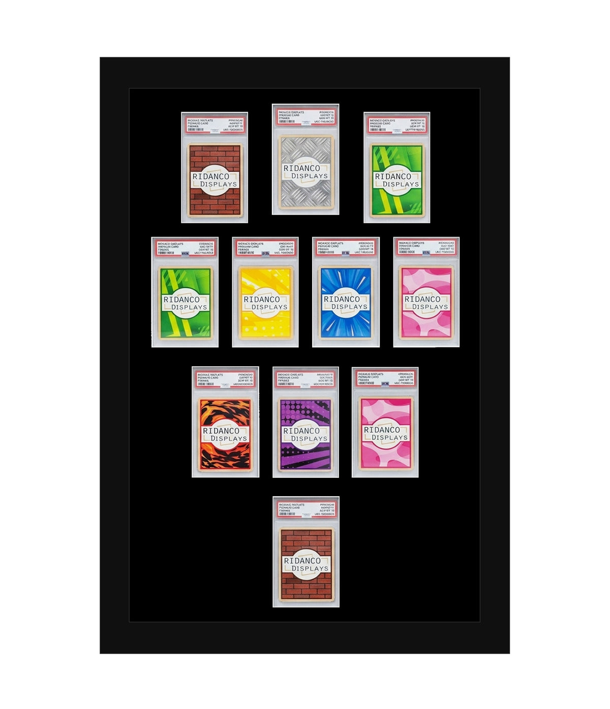 11 (3-4-3) Graded Card Football Formation Slab Frame | Plain