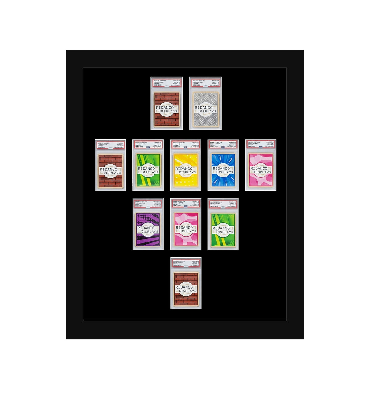 11 (3-5-2) Graded Card Football Formation Slab Frame | Plain