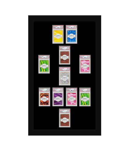 11 (4-1-2-1-2) Graded Card Football Formation Slab Frame | Plain