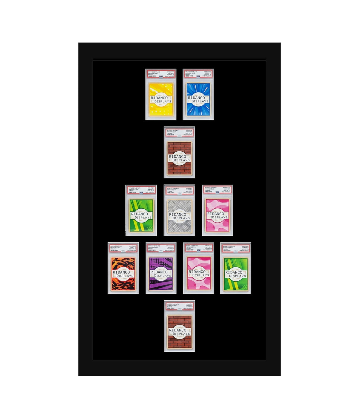 11 (4-3-1-2) Graded Card Football Formation Slab Frame | Plain